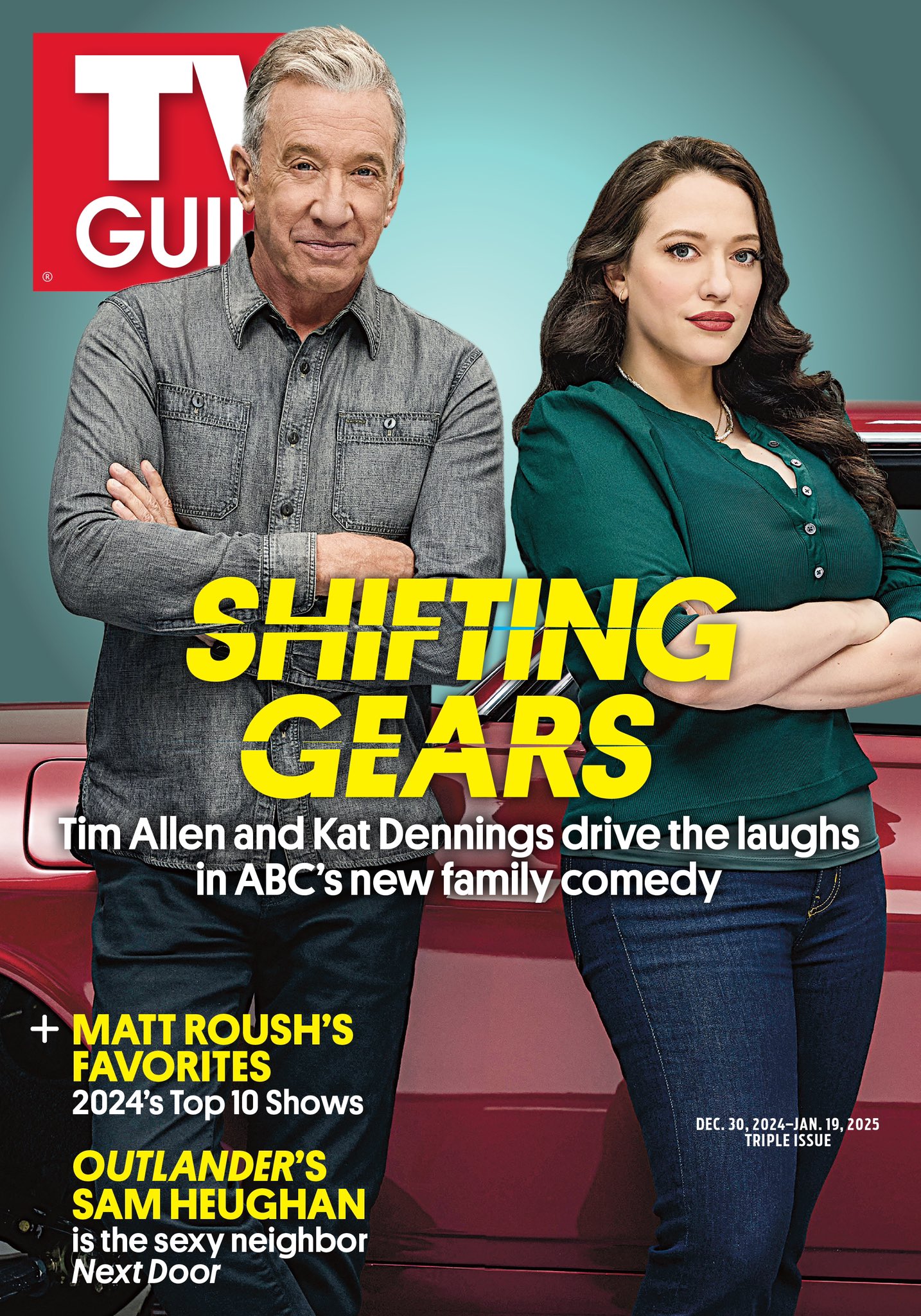 SHIFTING GEARS: TIM ALLEN AND KAT DENNINGS DRIVE THE LAUGHS IN ABC'S NEW FAMILY COMEDY; MATT ROUSH'S FAVORITES 2024'S TOP 10 SHOWS; OUTLANDER'S SAM HEUGHAN IS THE SEXY NEIGHBOR NEXT DOOR